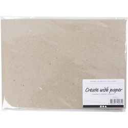 Kraft Paper, A4, sheet 210x297 mm, 135 g, grey brown, 20 sheet/ 1 pack