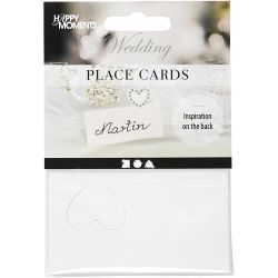 Place Cards, size 8x8,5 cm, 120 g, white, 20 pc/ 1 pack
