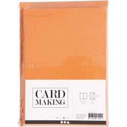 Cards and envelopes, card size 10,5x15 cm, envelope size 11,5x16,5 cm, 110+220 g, assorted colours, 50 set/ 1 pack