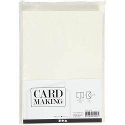 Cards and envelopes, card size 10,5x15 cm, envelope size 11,5x16,5 cm, 110+220 g, off-white, 50 set/ 1 pack