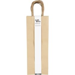 Paper Bag, H: 36 cm, W: 13x8 cm, 125 g, brown, 10 pc/ 1 pack