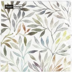 Table Napkins, Willow leaves, size 33x33 cm, 20 pc/ 1 pack