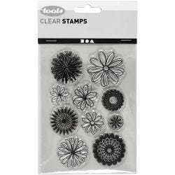 Clear Stamps, flowers, sheet 11x15,5 cm, 1 sheet