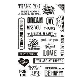 Clear Stamps, English words, 11x15,5 cm, 1 sheet