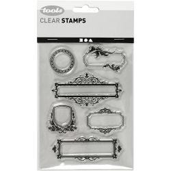Clear Stamps, frames with ornaments, sheet 11x15,5 cm, 1 sheet