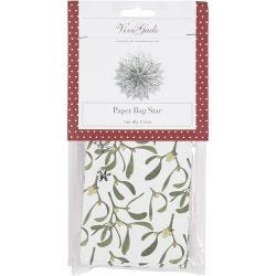 Paper Bag Star, 80 g, green, white, 1 set
