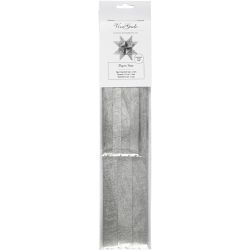 Paper star strips, L: 44+78 cm, W: 15+25 mm, dia. 6,5+11,5 cm, silver, 32 strips/ 1 pack