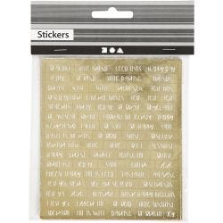 Stickers, sheet 10x11,5 cm, gold, 4 pc/ 1 pack