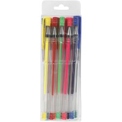 Gel Pens, line 0,8 mm, assorted colours, 10 asstd./ 1 pack