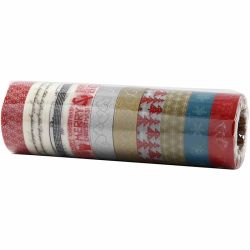Washi Tape, christmas, W: 15 mm, 10x10 m/ 1 pack