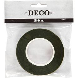 Floral Tape, W: 12 mm, dark green, 27 m/ 1 roll