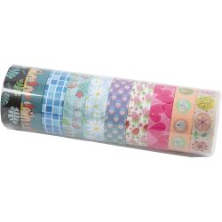 Washi Tape, W: 15 mm, 10x10 m/ 1 pack