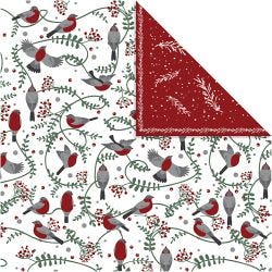 Design Paper, birds and branches, sheet 30,5x30,5 cm, 180 g, 5 sheet/ 1 pack
