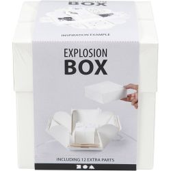 Explosion box, size 7x7x7,5+12x12x12 cm, off-white, 1 pc