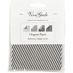 Origami Paper, size 10x10 cm, 80 g, 50 ass sheets/ 1 pack