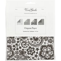 Origami Paper, size 15x15 cm, 80 g, 50 ass sheets/ 1 pack