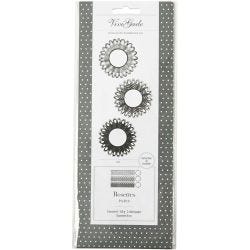 Paper Rosettes, dia. 8 cm, 160 g, 6 pc/ 1 pack