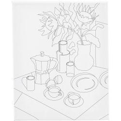 Colour-in Canvas, Breakfast table, D. 1,6 cm, size 24x30 cm, 360 g, 1 pc