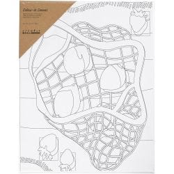Colour-in Canvas, Citrus fruits , D. 1,6 cm, size 24x30 cm, 360 g, 1 pc