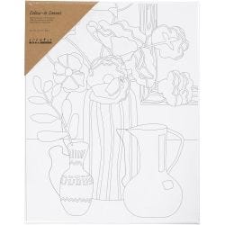 Colour-in Canvas, Floral still life, D. 1,6 cm, size 24x30 cm, 360 g, 1 pc