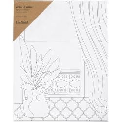 Colour-in Canvas, Window, D. 1,6 cm, size 24x30 cm, 360 g, 1 pc