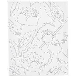 Colour-in Canvas, Poppies, D. 1,6 cm, size 24x30 cm, 360 g, 1 pc