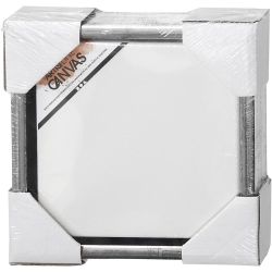 Canvas with Wooden Frame, size 20x20 cm, 360 g, white, 6 pc/ 1 pack