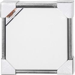 Canvas with Wooden Frame, size 30x30 cm, 360 g, antique silver, white, 1 pc