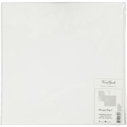 Design Paper, sheet 30,5x30,5 cm, 120+128 g, white, 2 sheet/ 1 pack