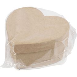 Heart Boxes, H: 5+6,5+7,5 cm, W: 10+12,5+15 cm, 3 pc/ 1 set