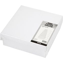 Square Boxes, H: 4,5+5+5,5+6+6,5+7+7,5 cm, size 9+11+13+15+17+19+21 cm, white, 7 pc/ 1 set
