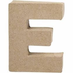 Bokstav, E, H: 10 cm, B: 7,5 cm, tykkelse 1,7 cm, 1 stk.