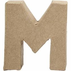 Letter, M, H: 10 cm, W: 9 cm, thickness 1,7 cm, 1 pc