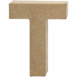Bokstav, T, H: 10 cm, B: 7,8 cm, tykkelse 1,7 cm, 1 stk.