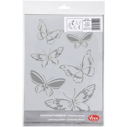 Stencil , butterfly, A4, sheet 210x297 mm, 1 pc