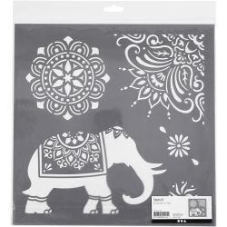 Stencil, ethnic motives, size 30,5x30,5 cm, thickness 0,31 mm, 1 sheet