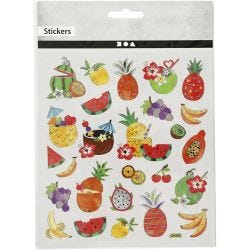 Stickers, exotic fruits, sheet 15x16,5 cm, 1 sheet