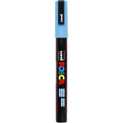 Posca Marker, no. PC-3M, line 0,9-1,3 mm, fine, light blue, 1 pc
