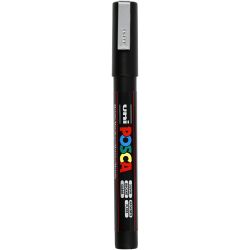 Posca Marker, no. PC-3M, line 0,9-1,3 mm, fine, silver, 1 pc