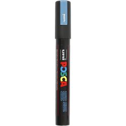 Posca Marker, no. PC-5M, line 2,5 mm, medium, metallic blue, 1 pc