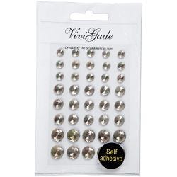 Rhinestones, size 6+8+10 mm, crystal, 40 pc/ 1 pack