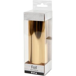 Deco Foil, W: 15,5 cm, thickness 0,02 mm, gold, 50 cm/ 1 roll