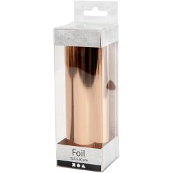 Deco Foil, W: 15,5 cm, thickness 0,02 mm, rose gold, 50 cm/ 1 roll