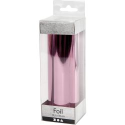 Deco Foil, W: 15,5 cm, thickness 0,02 mm, pink, 50 cm/ 1 roll