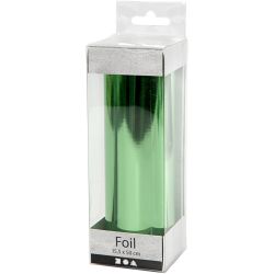 Deco Foil, W: 15,5 cm, thickness 0,02 mm, green, 50 cm/ 1 roll