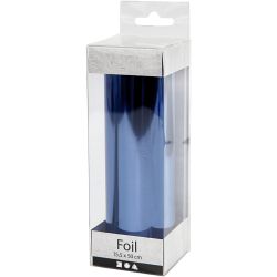 Deco Foil, W: 15,5 cm, thickness 0,02 mm, dark blue, 50 cm/ 1 roll
