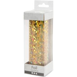 Deco Foil, W: 15,5 cm, thickness 0,02 mm, gold, 50 cm/ 1 roll