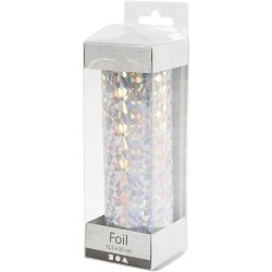 Deco Foil, W: 15,5 cm, thickness 0,02 mm, silver, 50 cm/ 1 roll