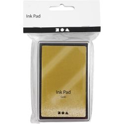 Ink Pad, H: 2 cm, size 9x6 cm, gold, 1 pc