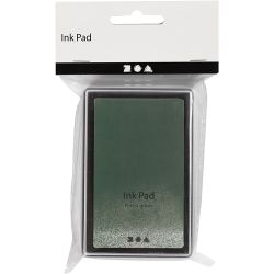 Ink Pad, H: 2 cm, size 9x6 cm, leaf green, 1 pc